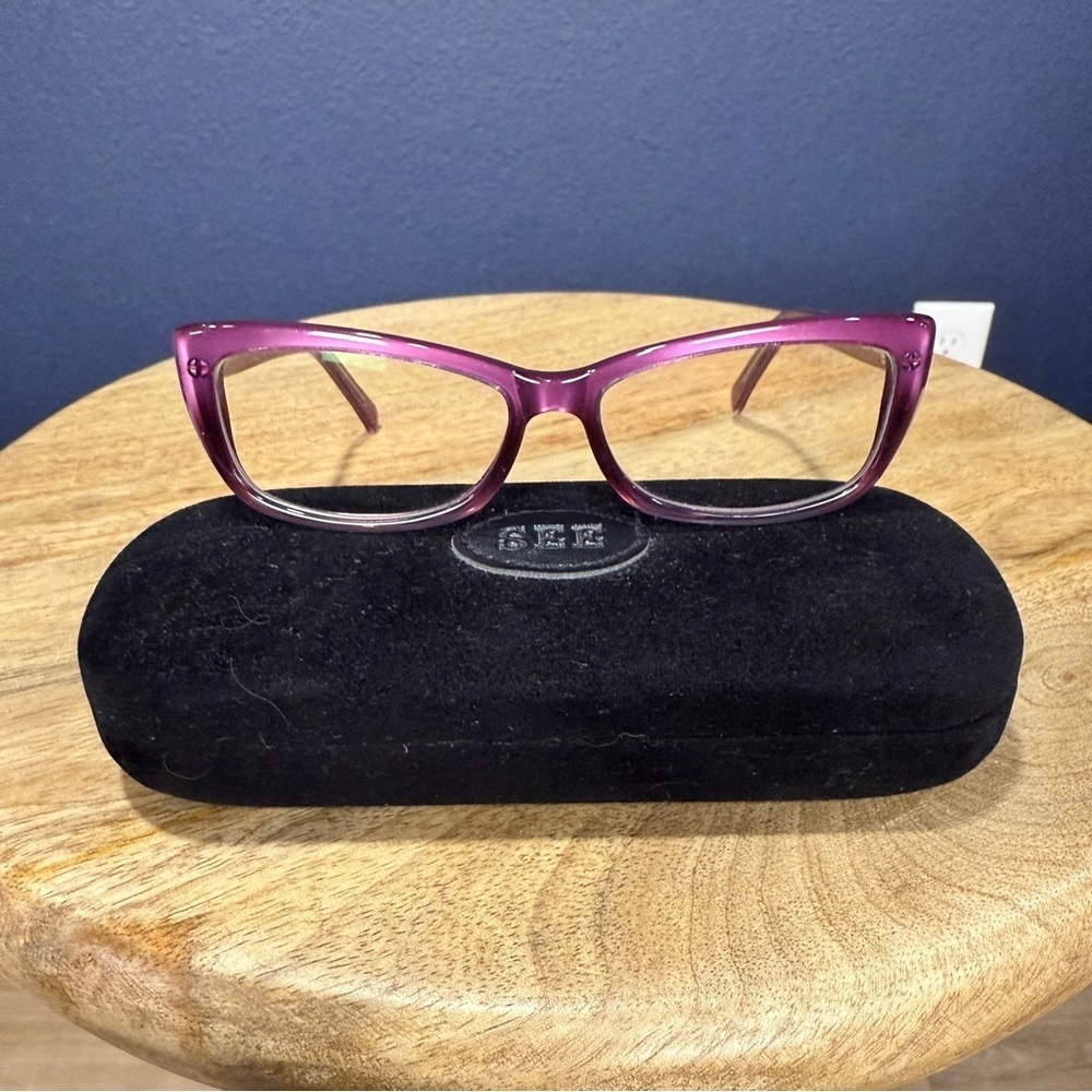 See Eyewear Purple Cat-Eye Glasses with Case